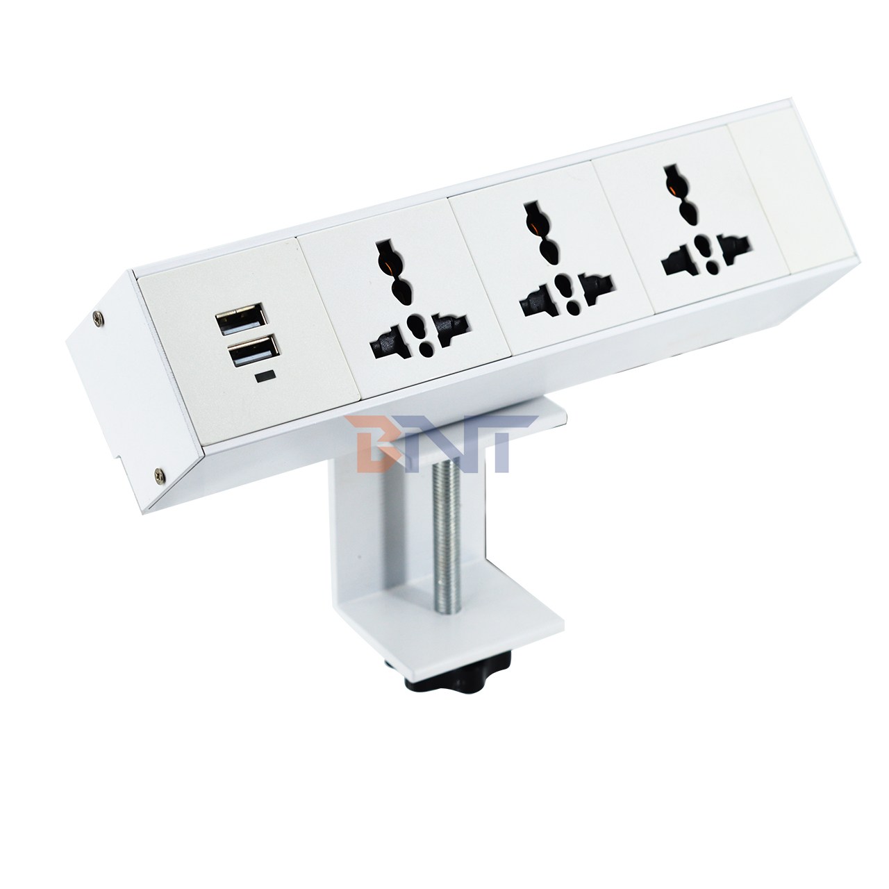 Pince OEM/ODM sur prise de courant de table, prise de courant amovible, prise universelle pour meubles, 2 Ports de sortie USB, chargement