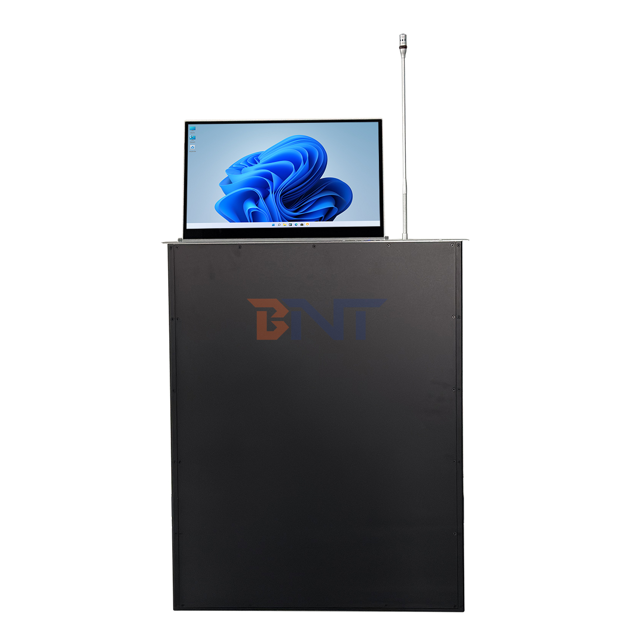 Intelligent Flush Mount Retractable Screen LCD Monitor Lift Fast Lifting Built-in Microphone for Conferences