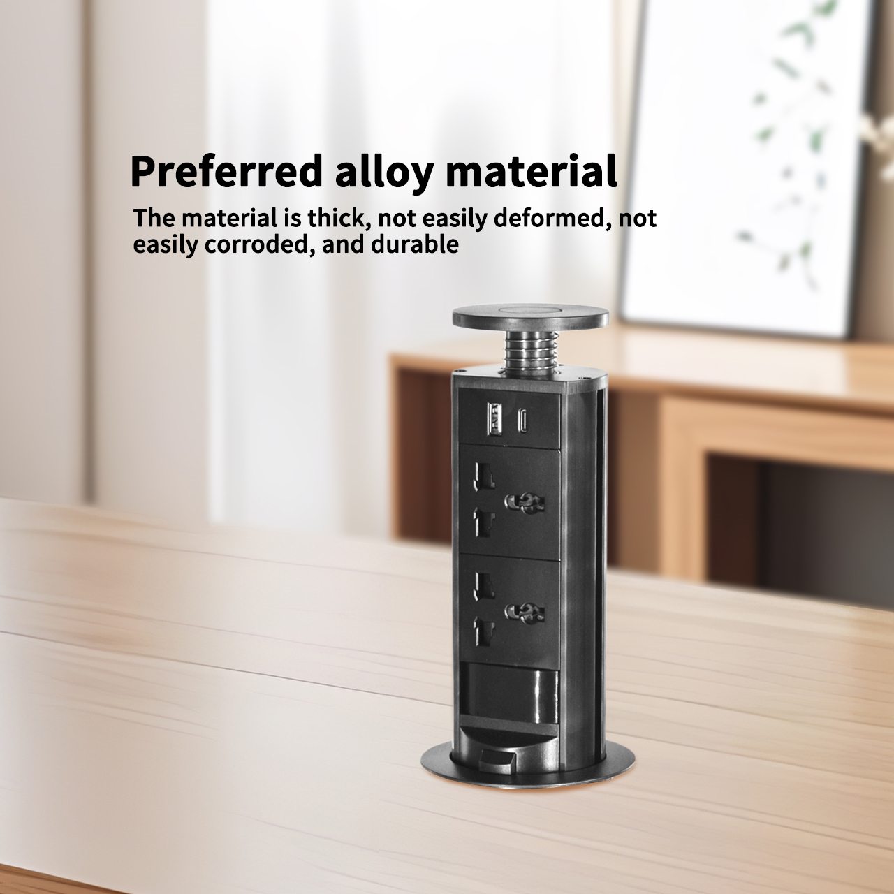 pop up power socket kitchen