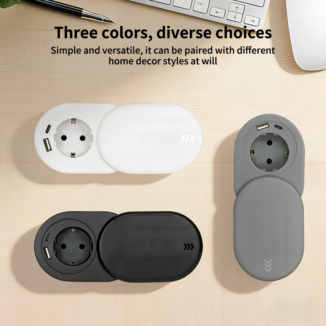slip open power socket EU