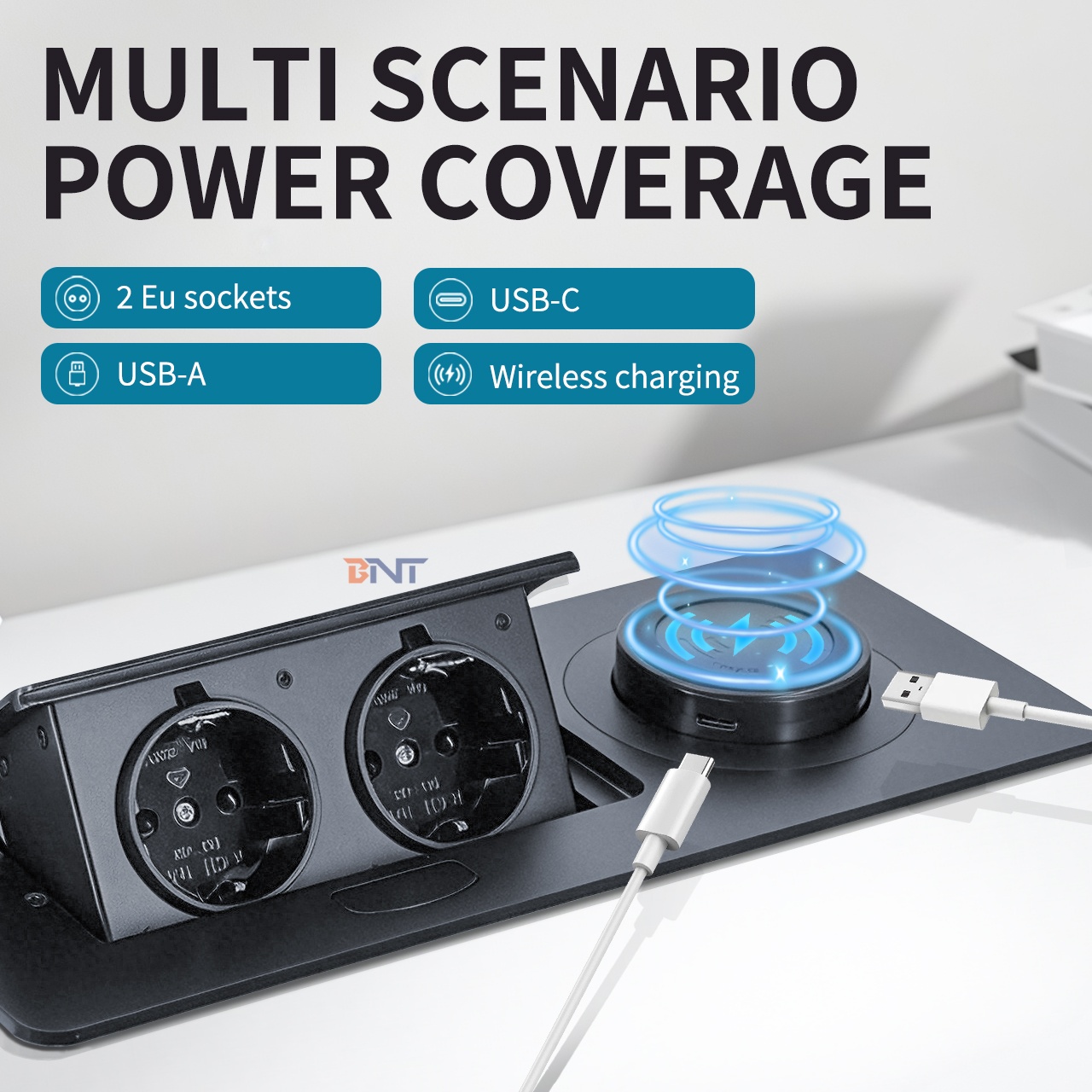 power socket USB ports for table