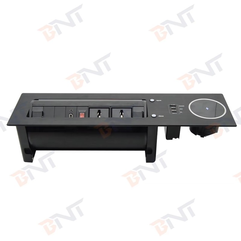 2 Universal 65W Fast Charging Tabletop Socket IP44 Level 10A Rated Current 2 AC Outlets EU Plug Standard for Office Use detail image 11